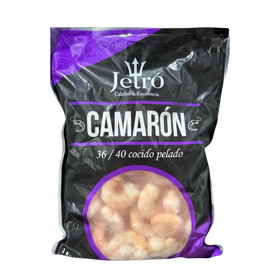 Camarones Cocidos Pelados 36/40 Jetro 1Kg
